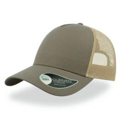 Czapka trucker bawełniana Atlantis Headwear Rapper. Zielone czapki męskie TAIMEN, bez wzorów, z bawełny. Za 99.99 zł.