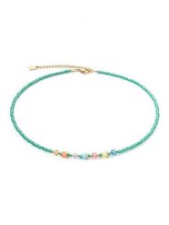 COEUR DE LION Naszyjnik z kryształami Swarovski - dł. 42 cm rozmiar: onesize. Zielone naszyjniki damskie COEUR DE LION, szklane. Za 217.99 zł.