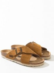 Sunbay Klapki "Iris" w kolorze jasnobrązowym rozmiar: 37. Brązowe klapki damskie Sunbay, bez wzorów, bez obcasa. Za 169.95 zł.
