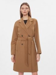 Weekend Max Mara Płaszcz wełniany Flirt 2415011011 Brązowy Regular Fit. Brązowe płaszcze damskie Weekend Max Mara, bez wzorów, z wełny. Za 2,469.00 zł.