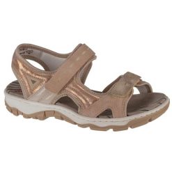 Sandały Rieker Sandals 68866-31 różowe. Czerwone sandały damskie bez wzorów, z gumy, bez obcasa. Za 503.38 zł.
