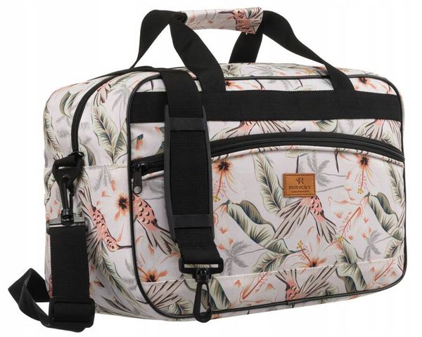 Torba podróżna Rovicky R-TL15608 print ptaki. Torby podróżne damskie ROVICKY, bez wzorów. Za 47.99 zł.