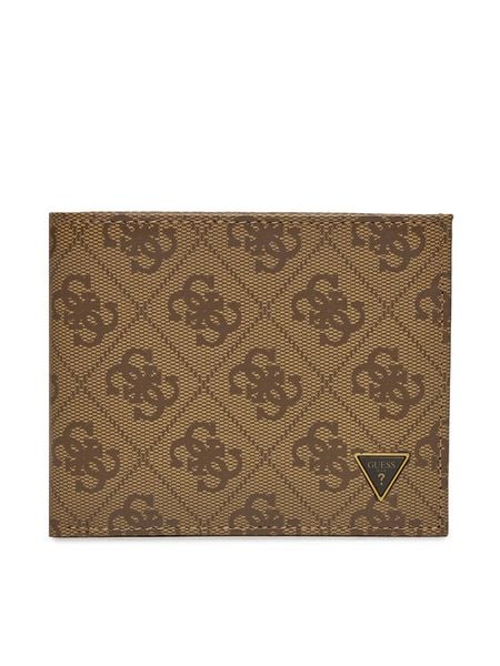 Guess Portfel Vezzola Leather Slg SMVELE LEA20 Brązowy. Brązowe portfele męskie Guess, z aplikacjami, ze skóry. Za 224.99 zł.