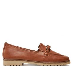 Mokasyny Tamaris. Brązowe mokasyny damskie Tamaris. Za 289.99 zł.