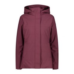 Kurtka parka damska z kapturem softshell CMP. Czerwone parki damskie CMP, bez wzorów, z softshellu. Za 633.00 zł.