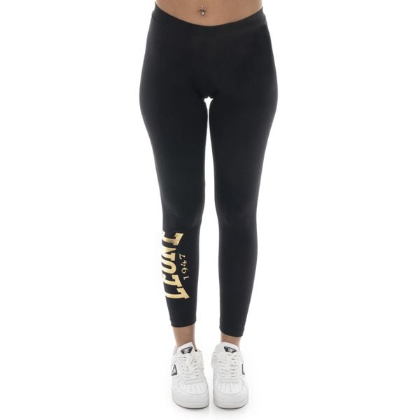Legginsy miękki z bawełna na trening na siłownia. Czarne legginsy sportowe damskie LEONE 1947 APPAREL, bez wzorów, z bawełny, na fitness i siłownię. W wyprzedaży za 67.30 zł.