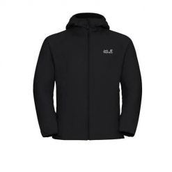Kurtka w góry męska Jack Wolfskin A650596000. Czarne kurtki męskie Jack Wolfskin, m, bez wzorów, z materiału, klasyczne, z kapturem. Za 1,239.99 zł.