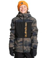 Kurtka śnieżna dla Chłopcy SIDE HIT Brązowy. Brązowe kurtki narciarskie i snowboardowe damskie Quiksilver, bez wzorów, z materiału, bez kaptura, narciarskie. Za 439.99 zł.