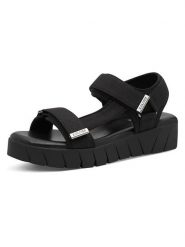 S.Oliver Sandały w kolorze czarnym rozmiar: 38. Czarne sandały damskie S.Oliver, bez wzorów, bez obcasa. Za 130.99 zł.