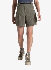 Spodenki damskie Craghoppers NosiLife Medina Cargo Short. Szare szorty damskie CRAGHOPPERS, bez wzorów, z materiału, z podwyższonym stanem. Za 389.60 zł.