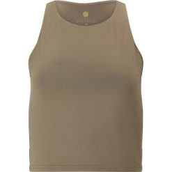 Damski tank top Athlecia Rihal. Brązowe topy sportowe damskie Athlecia, bez wzorów, z materiału, bez ramiączek. Za 139.00 zł.