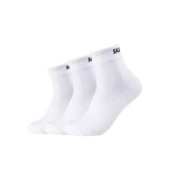 Skarpetki sportowe dla dorosłych 3PPK Unisex Mesh Ventilation Quarter Socks. Białe skarpetki damskie Skechers, bez wzorów, z bawełny. Za 29.99 zł.