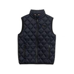 Kurtka bez rękawów Superdry Diamond Quilt Fuji Lite. Niebieskie kurtki męskie Superdry., xl, bez wzorów, z gumy, eleganckie, bez kaptura. Za 386.25 zł.
