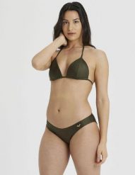 Strój kąpielowy Arena Fixed Padded Triangle. Zielone bikini damskie Arena, bez wzorów. Za 131.98 zł.
