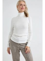 Josephine & Co Golf "Saar" w kolorze białym rozmiar: L. Białe golfy damskie Josephine & Co, l, bez wzorów, prążkowane, bez ramiączek. Za 134.85 zł.