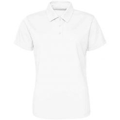 Damska Koszulka Polo. Białe bluzki damskie JUST COOL, bez wzorów, bez kołnierzyka, bez ramiączek. Za 64.99 zł.