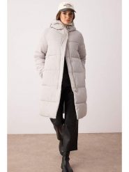 Trendyol Dwustronny płaszcz zimowy w kolorze beżowo-białym rozmiar: S. Białe płaszcze damskie Trendyol, na zimę, s, bez wzorów, z puchu. Za 52.99 zł.