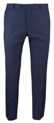 Wełniane, Eleganckie Spodnie Męskie - MEN'SFIELD - Granatowe, Drobna Kratka. Spodnie wizytowe męskie MEN'SFIELD, z gumy. Za 285.00 zł.