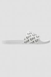 EA7 EMPORIO ARMANI Białe klapki, Rozmiar 37. Białe klapki damskie EA7 Emporio Armani, bez wzorów, bez obcasa. W wyprzedaży za 185.99 zł.