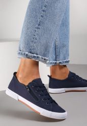 Granatowe Tenisówki Salodella. Niebieskie trampki i tenisówki damskie Renee, bez wzorów. Za 69.99 zł.