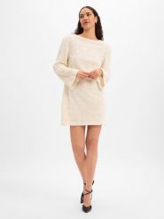 Marie Lund Cekinowa sukienka damska Kobiety biały jednolity, 34. Białe sukienki damskie Marie Lund, xxl, bez wzorów, bez kołnierzyka, bez ramiączek, mini. Za 449.95 zł.