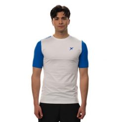Koszulka treningowa męska Drop Shot Camiseta Aker. Białe t-shirty sportowe męskie DROP SHOT, l, z dzianiny, bez ramiączek. Za 180.75 zł.