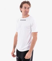 Koszulka piłkarska dla dorosłych Givova One. Białe t-shirty sportowe męskie Givova, m, z materiału, bez ramiączek, do piłki nożnej. Za 32.99 zł.