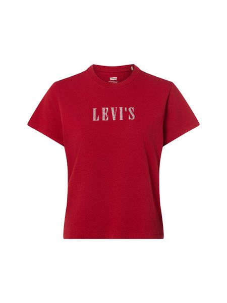 Levi's Koszulka Kobiety stras czerwony, S. Czerwone t-shirty damskie Levi's, s, bez wzorów, z bawełny, bez kołnierzyka. Za 89.95 zł.