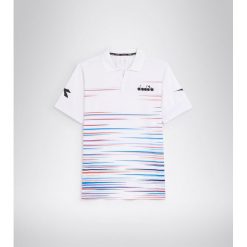Koszulka do tenisa z krótkim rekawem męska Diadora SS POLO ICON. Białe koszulki polo męskie Diadora, m, bez wzorów, bez ramiączek. Za 200.00 zł.