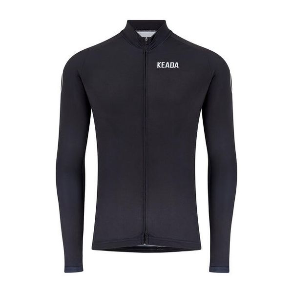 Damska koszulka kolarska z długim rękawem – Czarna. Czarne t-shirty damskie KEADA SPORTS, m, z aplikacjami, z jersey, bez kołnierzyka. Za 332.00 zł.