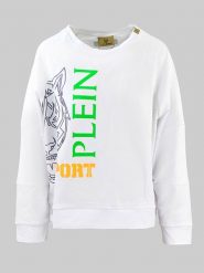 Plein Sport Bluza w kolorze białym rozmiar: L. Białe bluzy bez kaptura damskie Plein Sport, l, z bawełny. Za 215.21 zł.