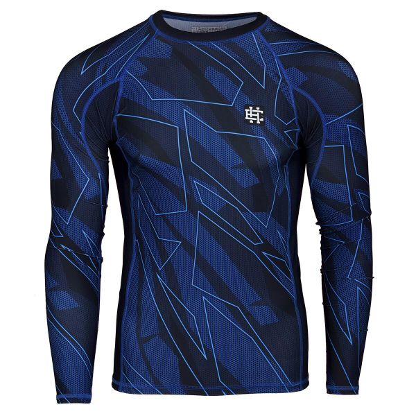 Koszulka sportowa męska Rashguard do MMA EXTREME HOBBY SHADOW. Niebieskie bielizna termoaktywna męska EXTREME HOBBY, m, bez wzorów, z bawełny. Za 209.00 zł.