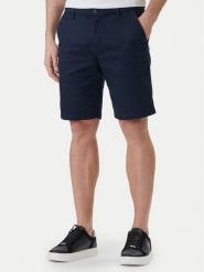 Calvin Klein Szorty materiałowe LV04LF601G Granatowy Regular Fit. Niebieskie szorty męskie CALVIN KLEIN, z bawełny, bez kołnierzyka. Za 369.99 zł.