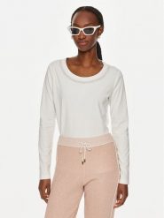 Liu Jo Sport Bluzka TF4077 JS088 Biały Regular Fit. Białe bluzki sportowe damskie Liu Jo Sport, xxl, bez wzorów, z bawełny, bez ramiączek. Za 179.99 zł.