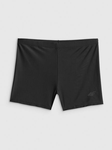4F Kąpielówki męskie - czarne M. Czarne kąpielówki męskie 4f, l, bez wzorów, z materiału, do pływania. Za 59.99 zł.