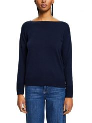ESPRIT Sweter w kolorze granatowym rozmiar: XS. Niebieskie swetry klasyczne damskie Esprit, xs, z bawełny, bez kołnierzyka. Za 87.81 zł.