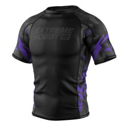 Koszulka Męska Rashguard MMA na Siłownię EXTREME HOBBY BLACK PANTHER. Czarne bielizna termoaktywna męska EXTREME HOBBY, l, bez wzorów, z bawełny. Za 199.00 zł.