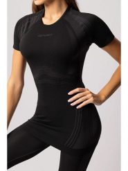 Spaio Koszulka termiczna "Powerful" w kolorze czarnym rozmiar: L. Czarne bluzki sportowe damskie Spaio, l, z materiału, bez kołnierzyka, bez ramiączek. Za 104.99 zł.