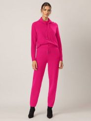 APART Spodnie w kolorze różowym rozmiar: 40. Różowe spodnie materiałowe damskie Apart, bez wzorów, z kaszmiru, z podwyższonym stanem. Za 170.95 zł.