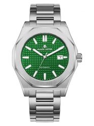 ALAIN ASTER Zegarek kwarcowy w kolorze srebrno-zielonym rozmiar: onesize. Szare, analogowe zegarki męskie ALAIN ASTER, ze stali. Za 1,130.99 zł.