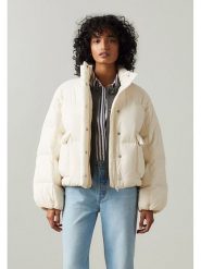 Levi's Kurtka puchowa w kolorze kremowym rozmiar: L. Brązowe kurtki damskie Levi's, l, bez wzorów, z puchu, bez kaptura. Za 323.50 zł.