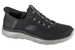 Buty sportowe Sneakersy męskie, Slip-Ins Summits - High Range. Czarne buty sportowe na co dzień męskie Skechers, z materiału, bez zapięcia, trekkingowe. Za 329.99 zł.