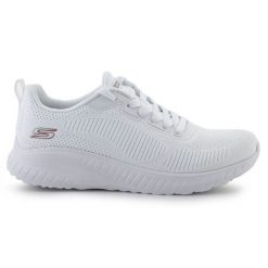 Buty Skechers Bobs Squad Chaos-cool Rythms 117216-W białe. Białe buty sportowe na co dzień damskie bez wzorów. Za 408.30 zł.