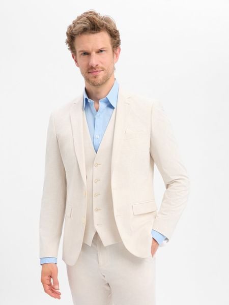 Finshley & Harding kurtka modułowa Mężczyźni Slim Fit Sztuczne włókno beżowy, 48. Brązowe kurtki męskie Finshley & Harding, m, bez wzorów, z włókna, biznesowe, bez kaptura. Za 399.95 zł.