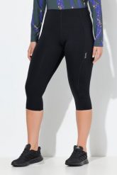 Damskie Legginsy rybaczki stretch szybkoschnące. Czarne legginsy sportowe damskie Ulla Popken, plus size, bez wzorów, z dżerseju. Za 239.99 zł.