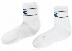 Skarpety tenisowe Diadora Socks Court. Białe skarpetki męskie Diadora, bez wzorów, z elastanu. Za 43.40 zł.