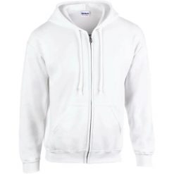 Bluza z kapturem i zamkiem błyskawicznym Gildan Heavy Blend™. Białe bluzy z kapturem męskie Gildan, l, z bawełny. Za 181.60 zł.