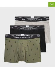 Ralph Lauren Underwear Bokserki (3 pary) w kolorze czarno-oliwkowo-szarym rozmiar: M. Brązowe bokserki męskie Ralph Lauren Underwear, bez wzorów, z bawełny. Za 130.50 zł.