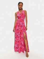 Morgan Sukienka letnia 241-RORAL.F Różowy Regular Fit. Czerwone sukienki damskie Morgan, na lato, bez wzorów, z syntetyku, bez kołnierzyka, bez ramiączek. Za 359.99 zł.