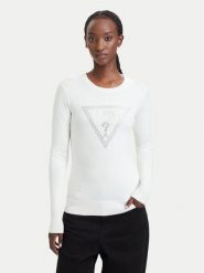 Guess Sweter W6YR28 Z0976 Kremowy Regular Fit. Białe swetry klasyczne damskie Guess, xs, z wiskozy, bez kołnierzyka. Za 344.99 zł.